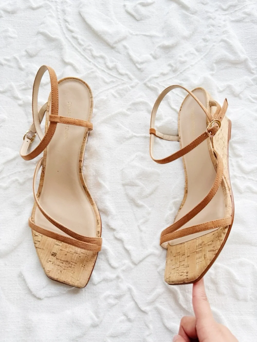 Stuart Weitzman Oasis 50 Wedge Sandal Size 9.5 - Picture 2 of 7